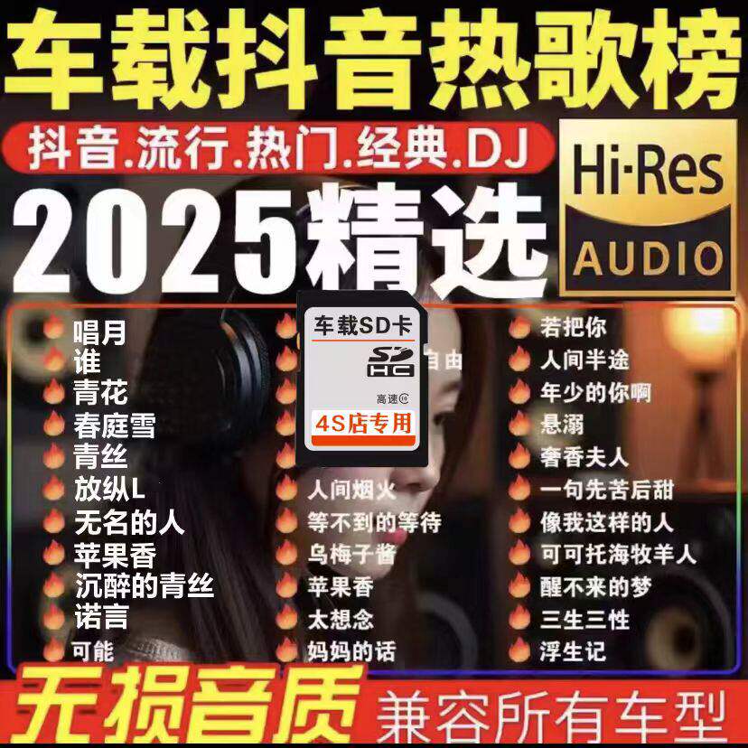 【更新至2026】车载音乐sd存储卡32G无损抖音歌曲64G大众内存卡