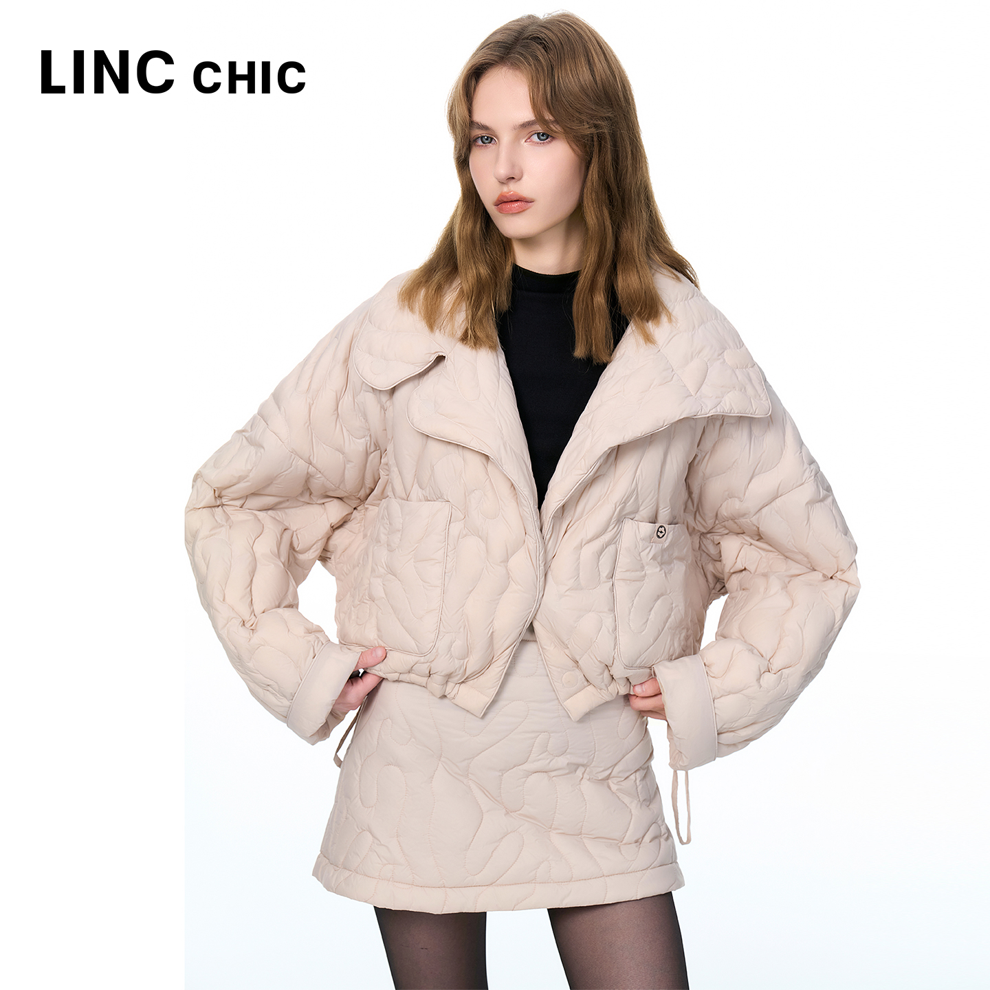LINCCHIC金羽杰大翻领羽绒服
