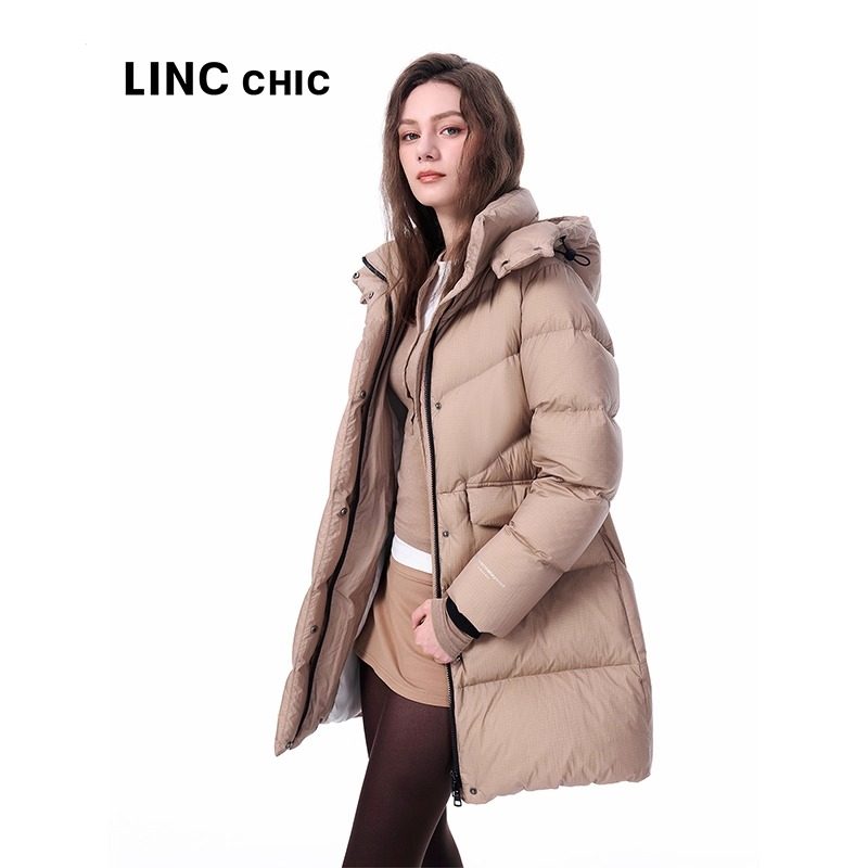 LINCCHIC超轻加厚中长款羽绒服
