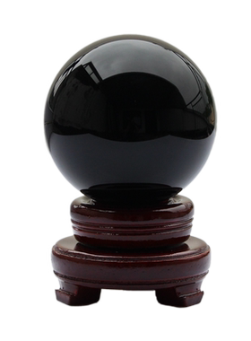 黑色K9人造水晶玻璃球玄关屏风客厅办公室家居卧室客厅办公桌摆件