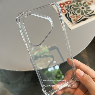 30P 70PRO 40PRO高透背面亚克力软边四角凸起防摔壳适用于华为mate50百搭壳 MATE60 P80清爽透明简约P70pro