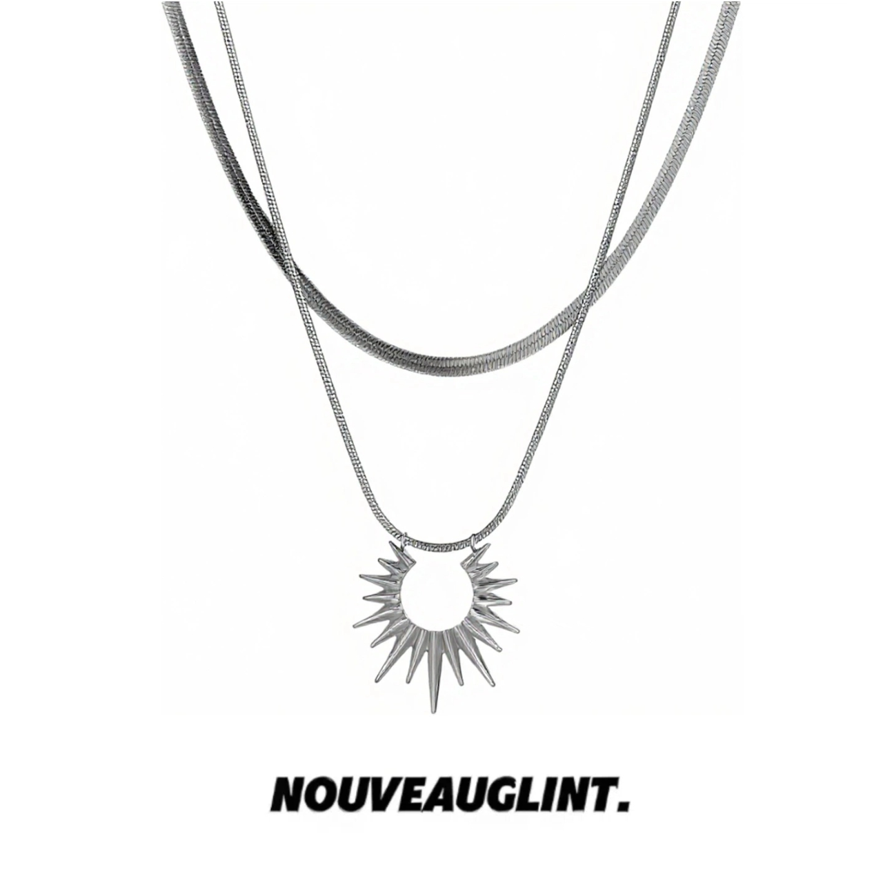 NG太阳神花吊坠钛钢项链女款小众