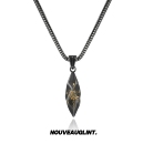 NG许愿石吊坠钛钢项链男款 复古女士配饰轻奢小众锁骨链新年礼物