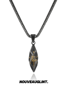 NG许愿石吊坠钛钢项链男款复古女士配饰轻奢小众锁骨链新年礼物