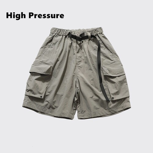High Pressure夏季日系复古大口袋工装短裤男户外宽松五分裤中裤