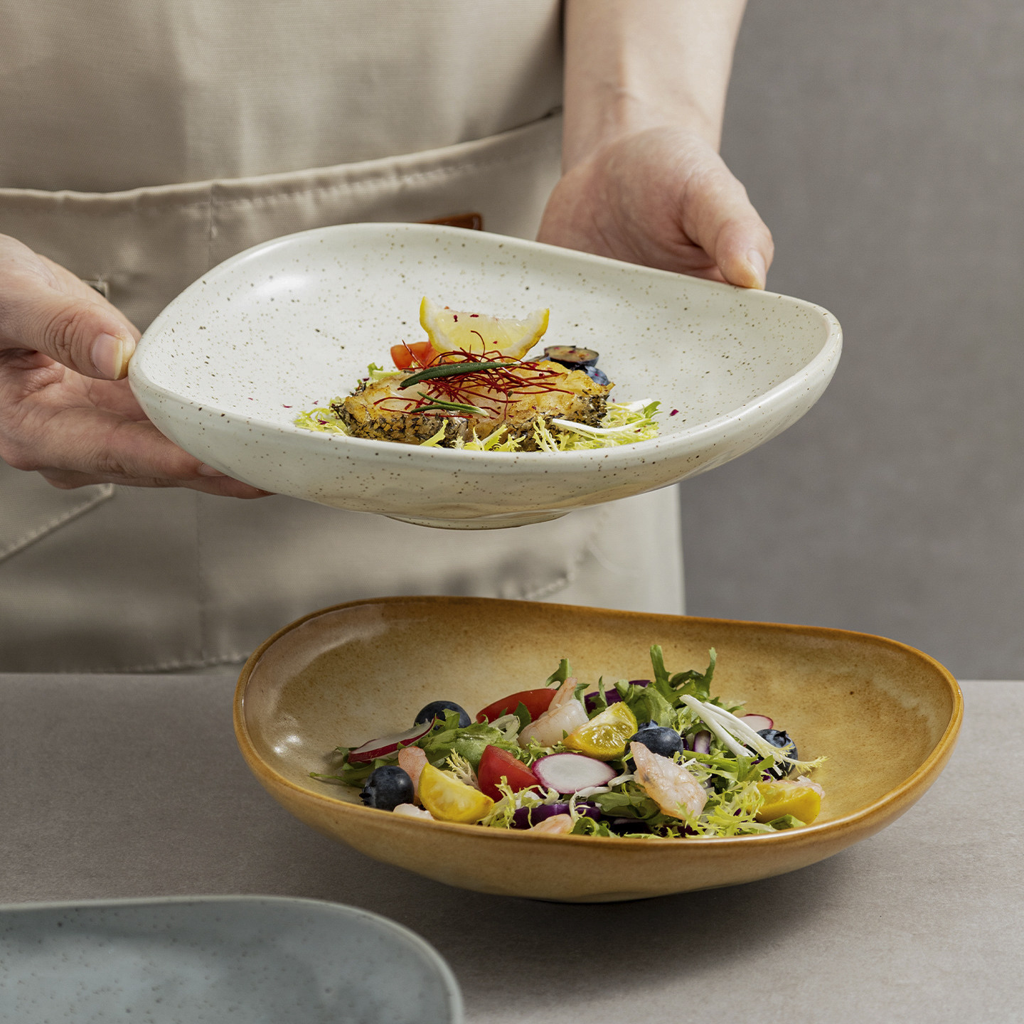 日式餐具不规则粗陶盘子汤盘深盘点心碟复古火锅店盘子商用酒店盘,餐饮具,盘,淘宝优惠券,粉丝福利购,淘宝优惠卷