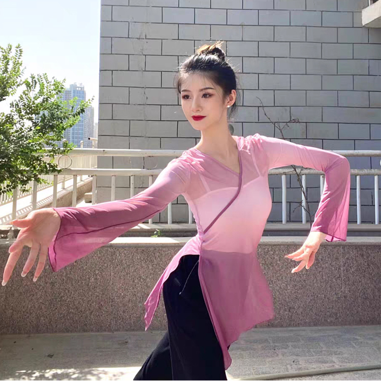 茉茵诗渐变古典舞纱衣艺考上衣