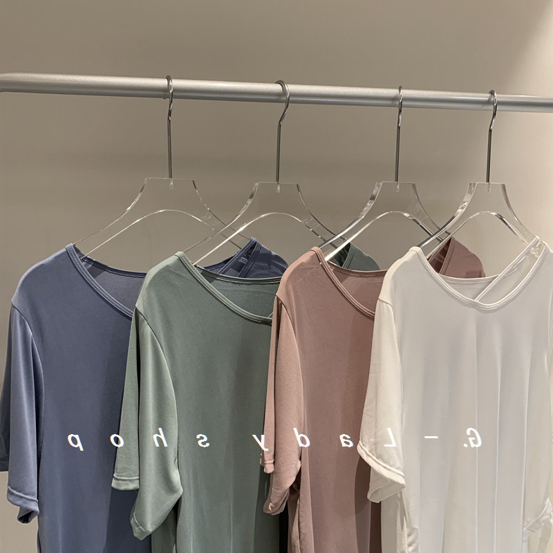 茉茵诗宽松透气瑜伽短袖T恤