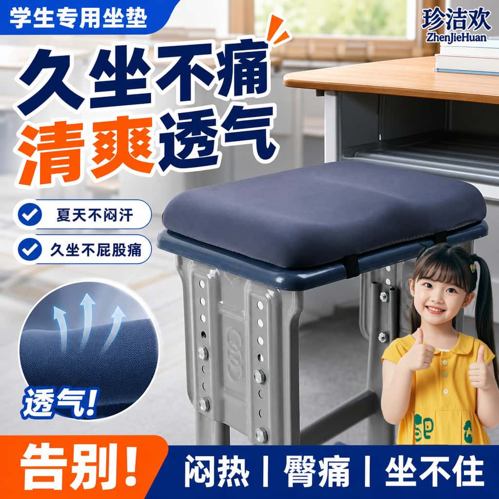 【久坐不累】学生教室凉坐垫图片