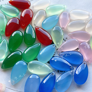 10*20mm天然玛瑙横孔水滴吊坠 项链发簪吊坠古风手作DIY饰品配件