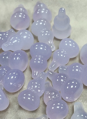 纯天然天然紫玉髓葫芦吊坠  无孔玉葫芦挂件diy手工串珠饰品配件