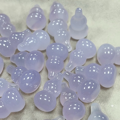 纯天然天然紫玉髓葫芦吊坠  无孔玉葫芦挂件diy手工串珠饰品配件