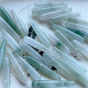 吊坠项链耳环手工饰品diy材料配件半成品 35mm天山翠水滴