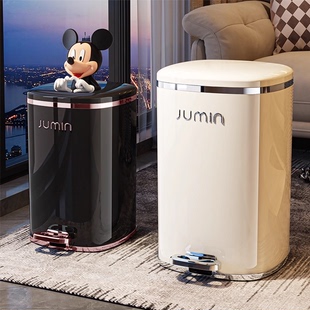 脚踏式垃圾桶2025新款家用大容量带盖轻奢高颜值客厅厕所卧室纸篓