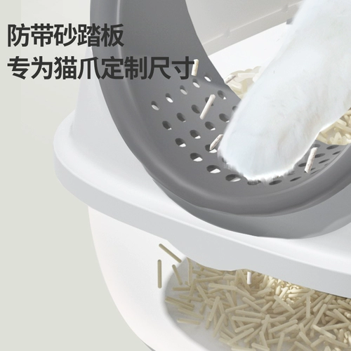 Ультра -горный кошачий песчаный горшок с полным покрытым припасами Полный комплект кошачьего песчаного бассейна Туалетные котята Антидеодорант Дерьмо