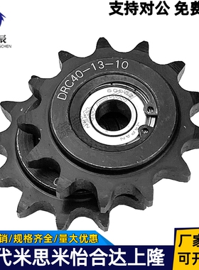 12A惰轮链轮 两边凸台涨紧轮带轴承DRC60-11齿13齿14齿 6分链条