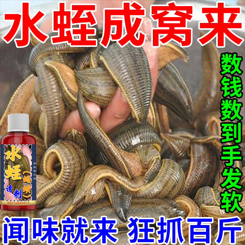 水蛭捕捉神器诱捕剂黑坑溪流野外抓蚂蟥专用工具饵料小药诱食水剂