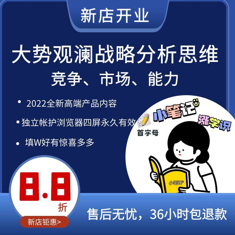 精品王丰大势观澜战略分析思维体系市场竞争能力全维度底层逻辑课
