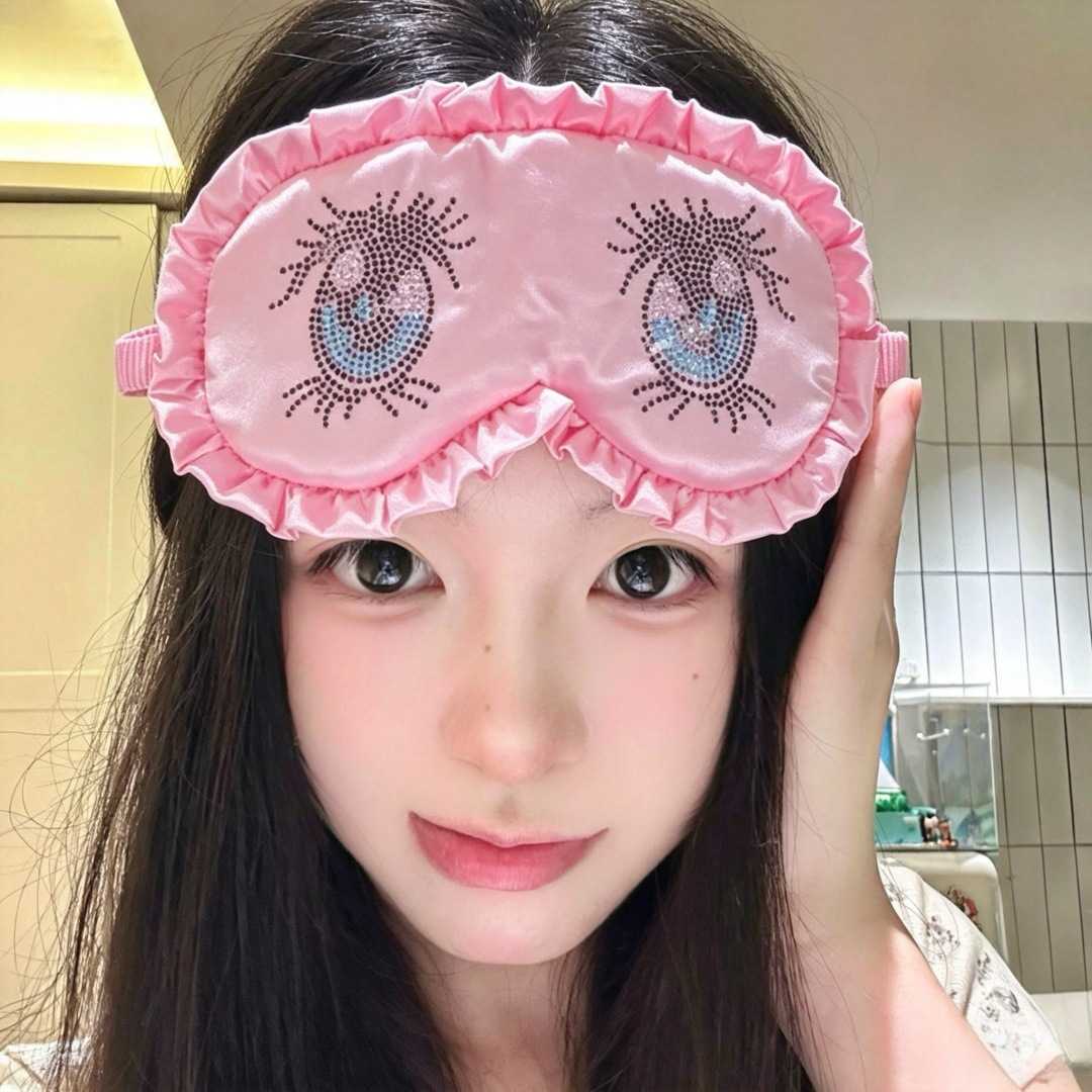 定制大眼睛花边遮光眼罩|午休