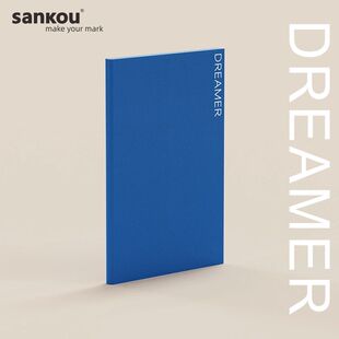 梦想家a5笔记本子简约文艺大学生 三口软皮记事本横线内芯100g钢笔书写不透精致商务办公工作记录摘抄手账本