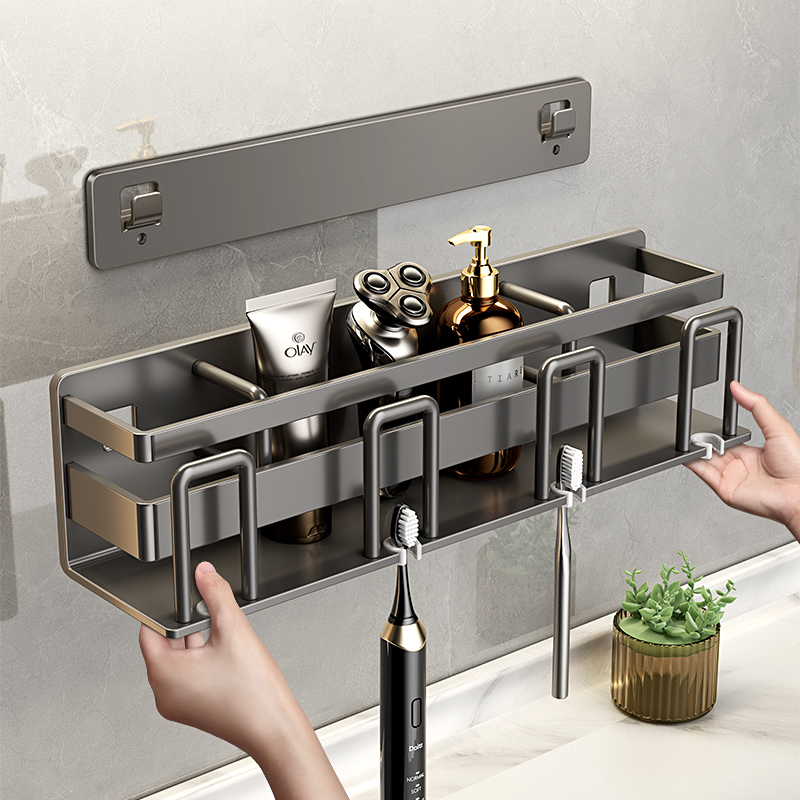 304不锈钢架牙刷架免打孔刷置物