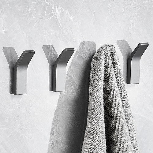 太空铝枪灰单个墙壁挂衣钩