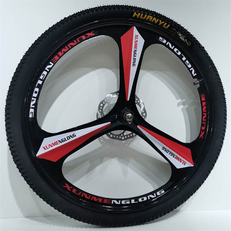 16/18/20/22/24寸2z6寸三刀合金一体铝轮自行车轮组山地车轮