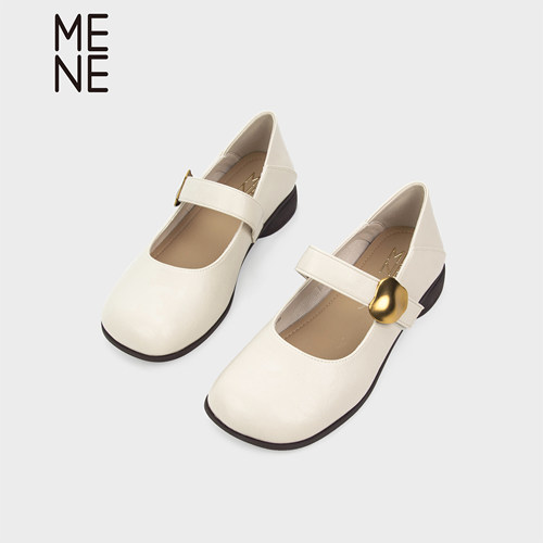 MENE（女鞋）2025新款法式玛丽珍鞋女外穿休闲百搭高级感单鞋