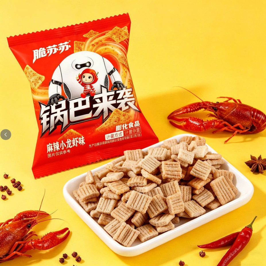 脆苏苏劲爽小龙虾味花椒锅巴