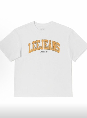 Lee SS23 字母印花圆领短袖T恤 男女同款 白色 LUT0051013RX00F