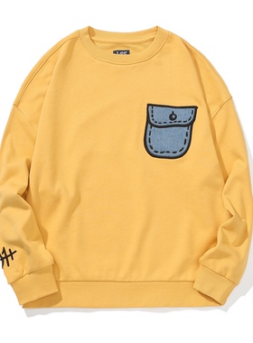 Lee 刺绣图案套头拼接圆领卫衣女款LWT0013533RV00F-A00004