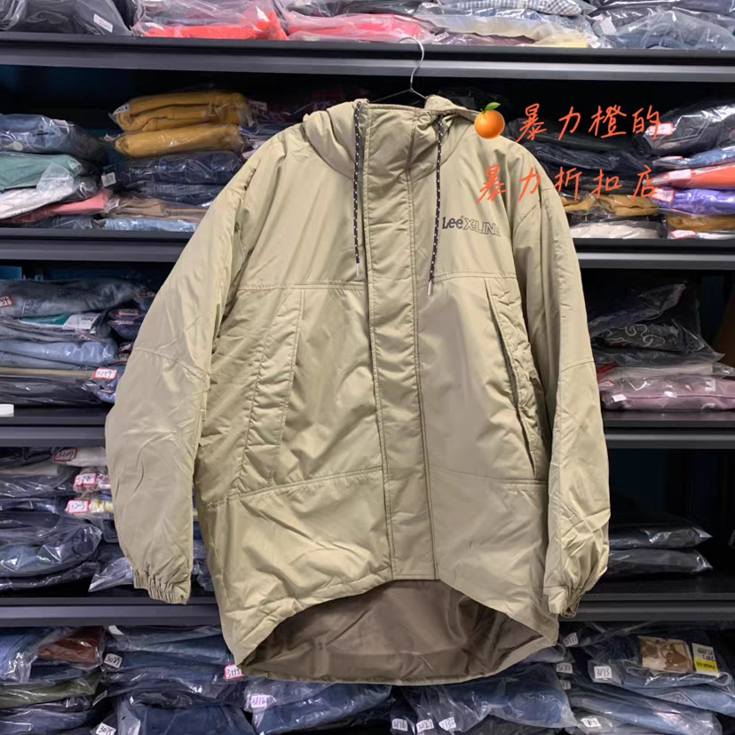 Lee休闲连帽羽绒服 拉链魔术贴 防风保暖 男款冬装L391384XJ40V