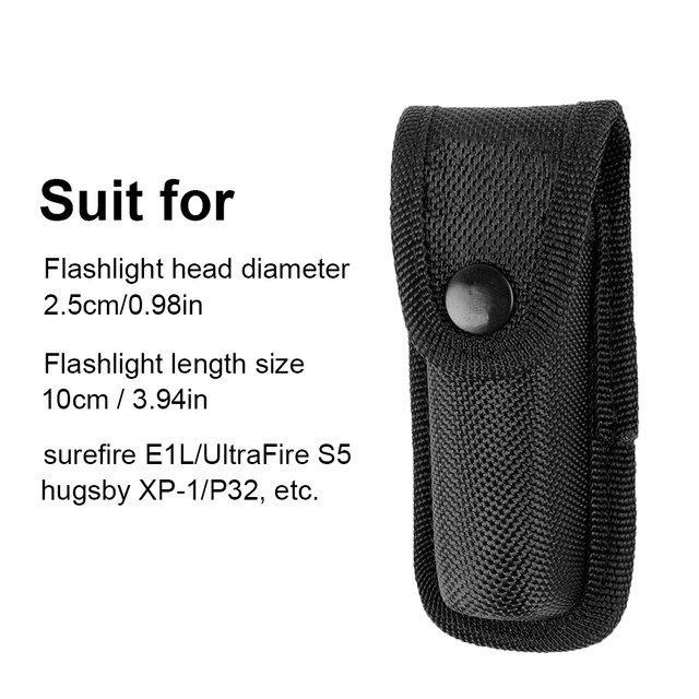 전술 MOLLE 손전등 홀스터 LED 손전등 주머니 의무