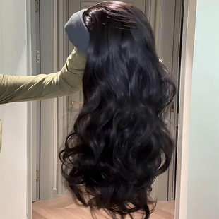 大波浪发箍假发全头套女可拆卸一体仿真发新款麻花辫高颅顶自然