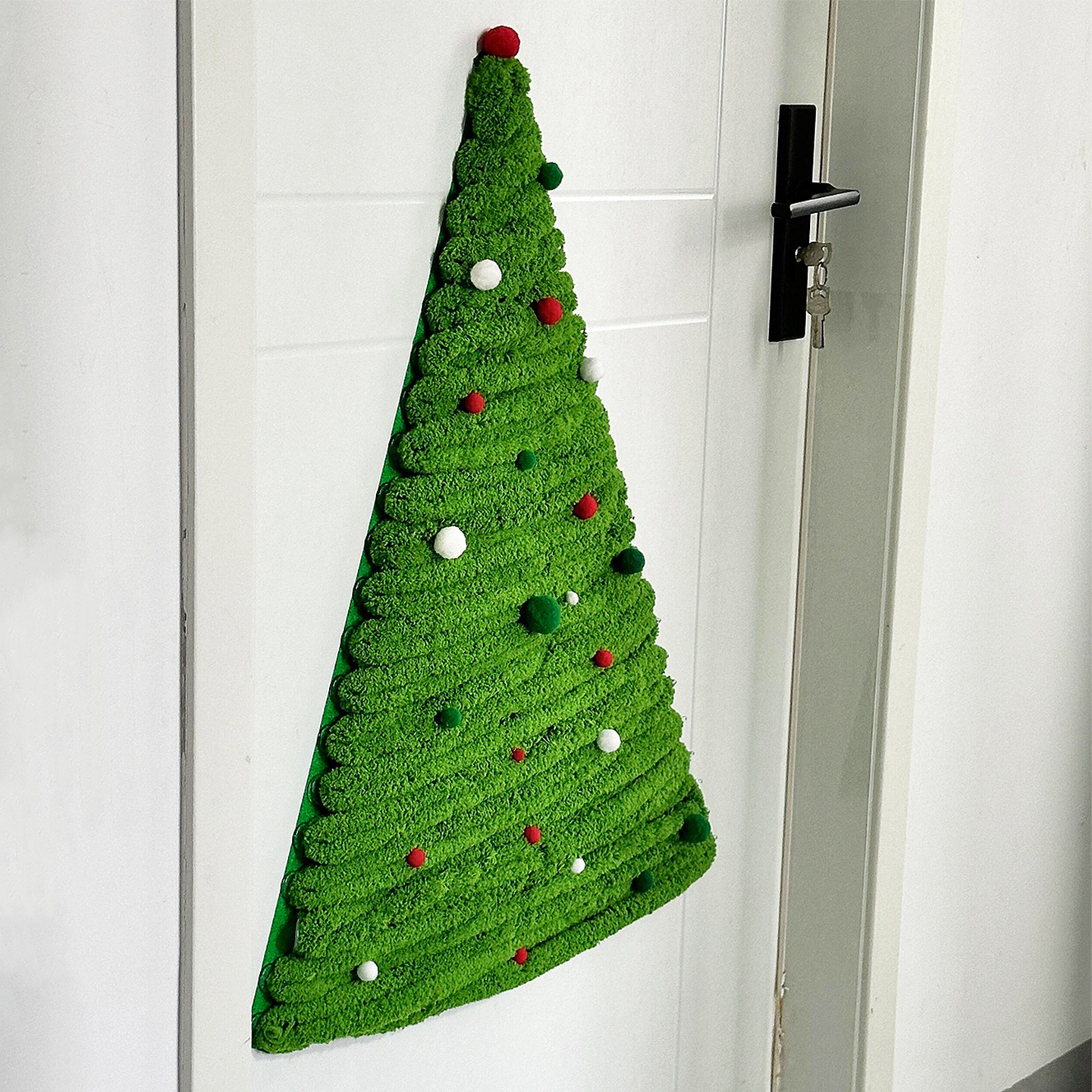 圣诞树墙角装饰冰岛粗毛线diy猫尾巴超粗毛线圣诞节居家氛围布置