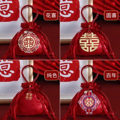 佰聚鑫结婚糖袋伴手礼专用手提式