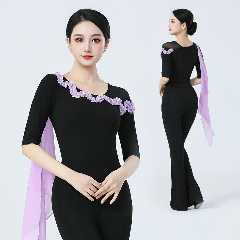 2026夏季新款形体套装高端礼仪导师走秀现代舞蹈训练功团服高级感