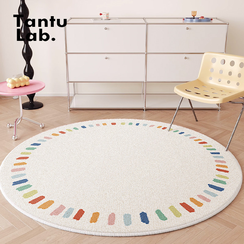 多巴胺彩色波点地毯防水好打理儿童圆形转椅地垫阅读区卧室床边毯,居家布艺,地毯,淘宝优惠券,粉丝福利购,淘宝优惠卷