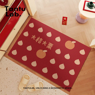 柿柿如意入户门地垫丝圈门口进门脚垫家用玄关防滑耐脏可裁剪地毯