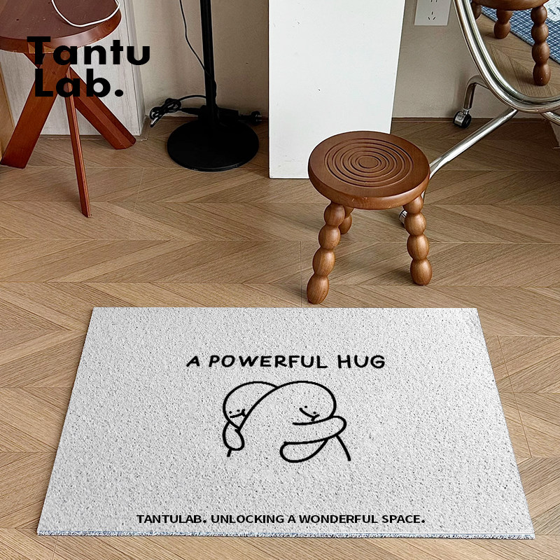 入户门丝圈地垫极简进门脚垫玄关耐脏垫子简约线条小人拥抱可裁剪,居家布艺,入户地垫,淘宝优惠券,粉丝福利购,淘宝优惠卷