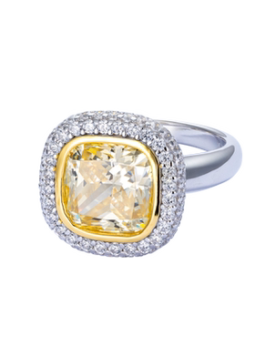 jcj时装珠宝黄色锆石戒指