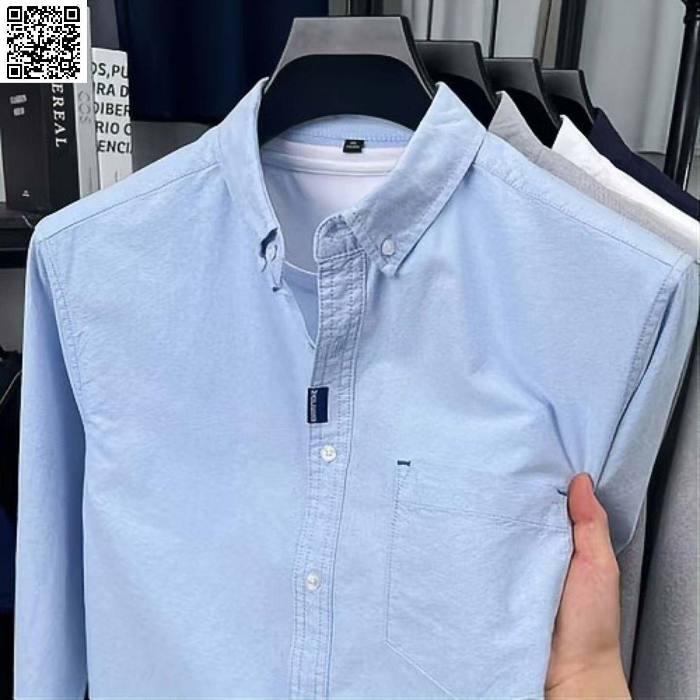 罗鸣老人品牌轻奢男士2026秋季新款衬衫牛津纺长袖衬衣POLO衫上衣