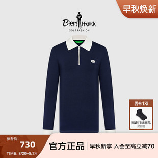 女士撞色运动长袖 新款 弹力亲肤 polo衫 比音勒芬高尔夫春秋季