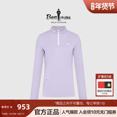 比音勒芬秋冬休闲运动立领长袖 Polartec超轻保暖针织 T恤女