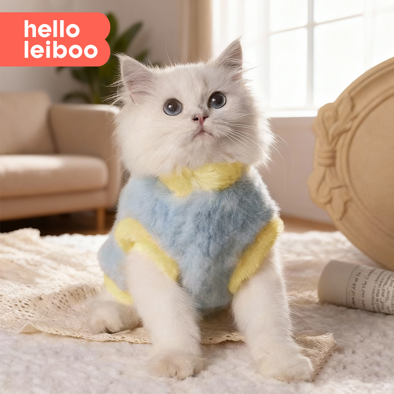 猫咪衣服秋冬保暖加厚布偶德文小猫马甲棉衣加绒冬天狗狗衣服宠物