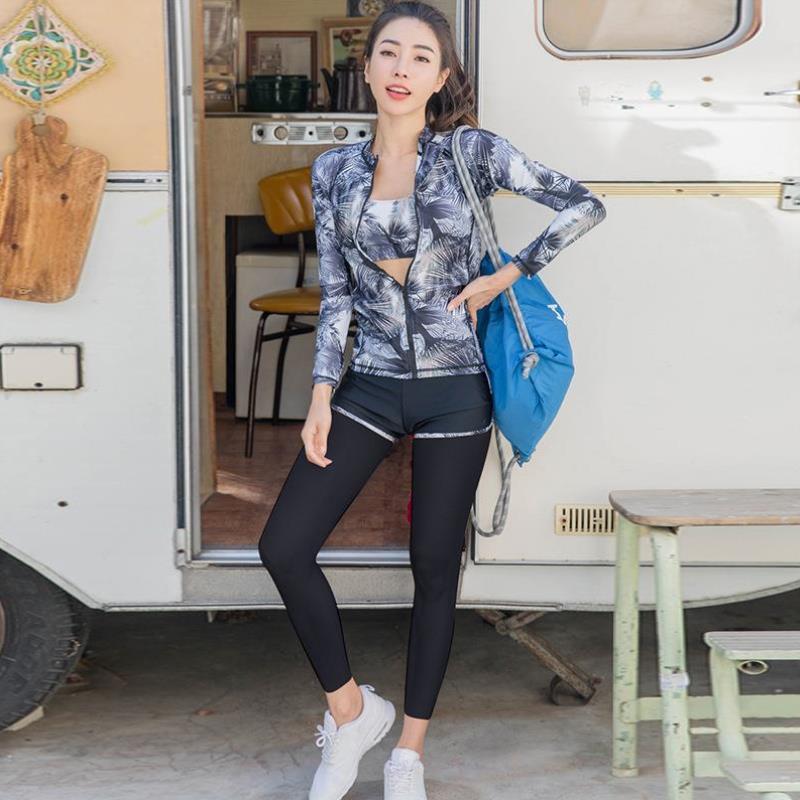 韩国潜水服拉链分体长袖长裤游泳衣防晒速干情侣男女水母衣浮潜服