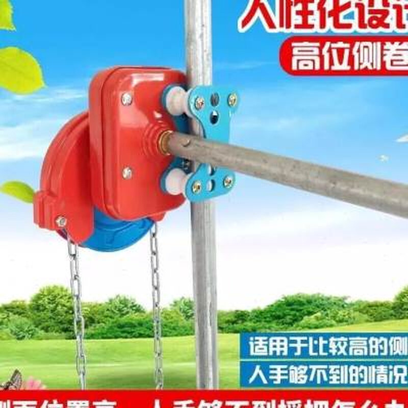大棚卷膜器卷f帘机手动养殖场温室配件蔬菜侧顶涡轮摇膜器放通风