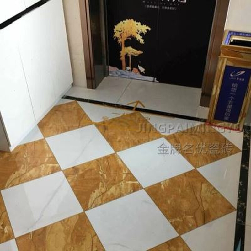 碧桂园精装房同款大理石瓷砖 大黄砖800x800客厅防滑地砖 帝皇金