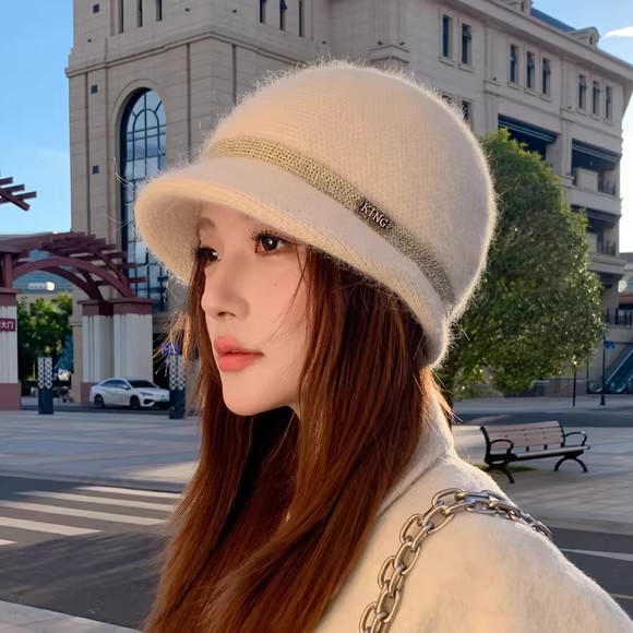 帽子女秋冬季2025新款保暖加厚针织帽大头围显脸小高级感渔夫帽子