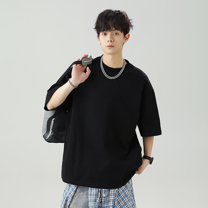 基础打底衫短袖T恤纯色T恤男女生